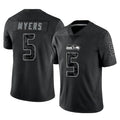 CAdoa S.Seahawks #5 Jason Myers Player Black Limited Reflective Home Game Stitched Jerseys