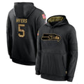 CAdoa S.Seahawks #5 Jason Myers Player Black Salute to Service Hoodies Limited Game Stitched Jerseys