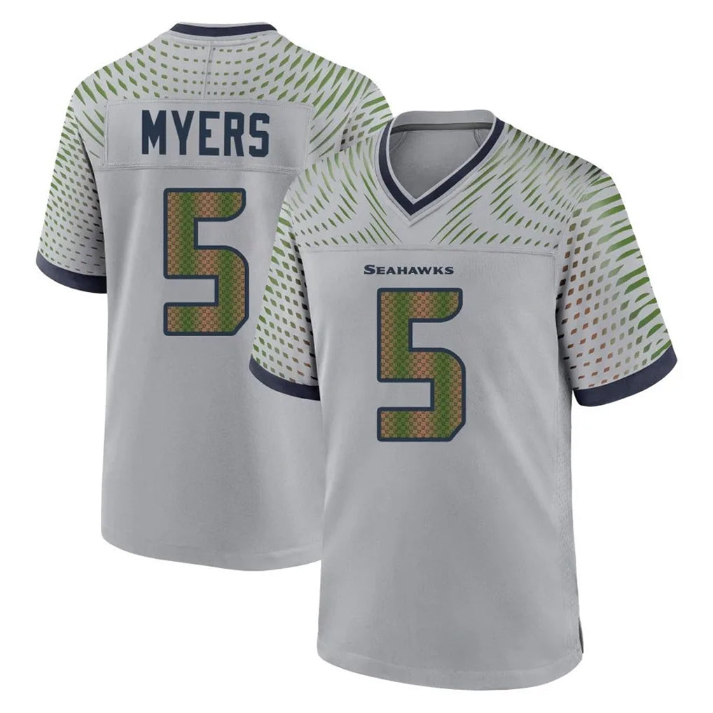 CAdoa S.Seahawks #5 Jason Myers Player Grey 2025 Rivalries Collection Home Game Stitched Jerseys
