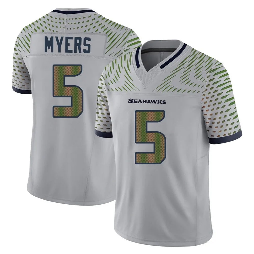 CAdoa S.Seahawks #5 Jason Myers Player Grey Limited 2025 Rivalries Collection Home Game Stitched Jerseys
