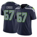 CAdoa S.Seahawks #67 Charles Cross Player Navy Limited Vapor F.U.S.E. Home Game Stitched Jerseys