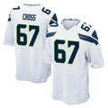 CAdoa S.Seahawks #67 Charles Cross Player White Home Game Stitched Jerseys
