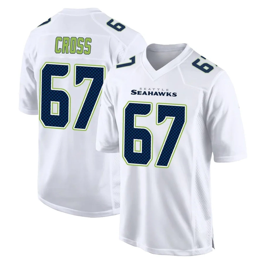 CAdoa S.Seahawks #67 Charles Cross Player White Tundra Fashion Home Game Stitched Jerseys