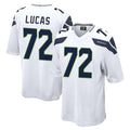 CAdoa S.Seahawks #72 Abraham Lucas Player White Home Game Stitched Jerseys