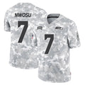 CAdoa S.Seahawks #7 Uchenna Nwosu Player Arctic Camo Limited Salute To Service Home Game Stitched Jerseys