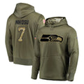 CAdoa S.Seahawks #7 Uchenna Nwosu Player Olive Salute to Service Pullover Hoodie Home Game Stitched Jerseys