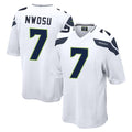 CAdoa S.Seahawks #7 Uchenna Nwosu Player White Home Game Stitched Jerseys