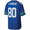 CAdoa S.Seahawks #80 Steve Largent Mitchell & Ness Royal Legacy Replica Stitched Puhic Jersey