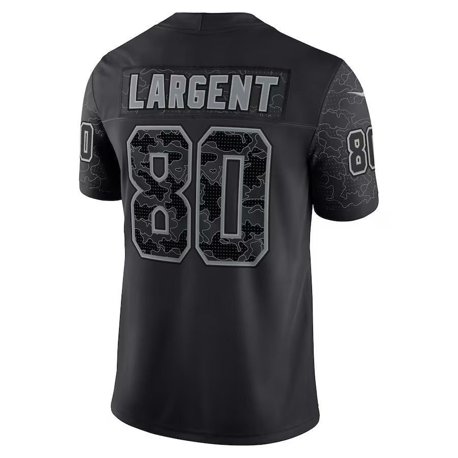 CAdoa S.Seahawks #80 Steve Largent Player Black RFLCTV Limited Stitched Jerseys
