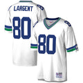 CAdoa S.Seahawks #80 Steve Largent Player Mitchell & Ness White Legacy Replica Stitched Jerseys