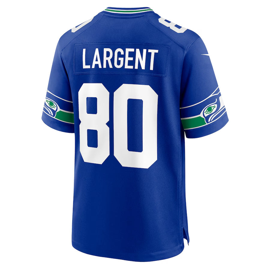 CAdoa S.Seahawks #80 Steve Largent Player Royal Game Stitched Jerseys