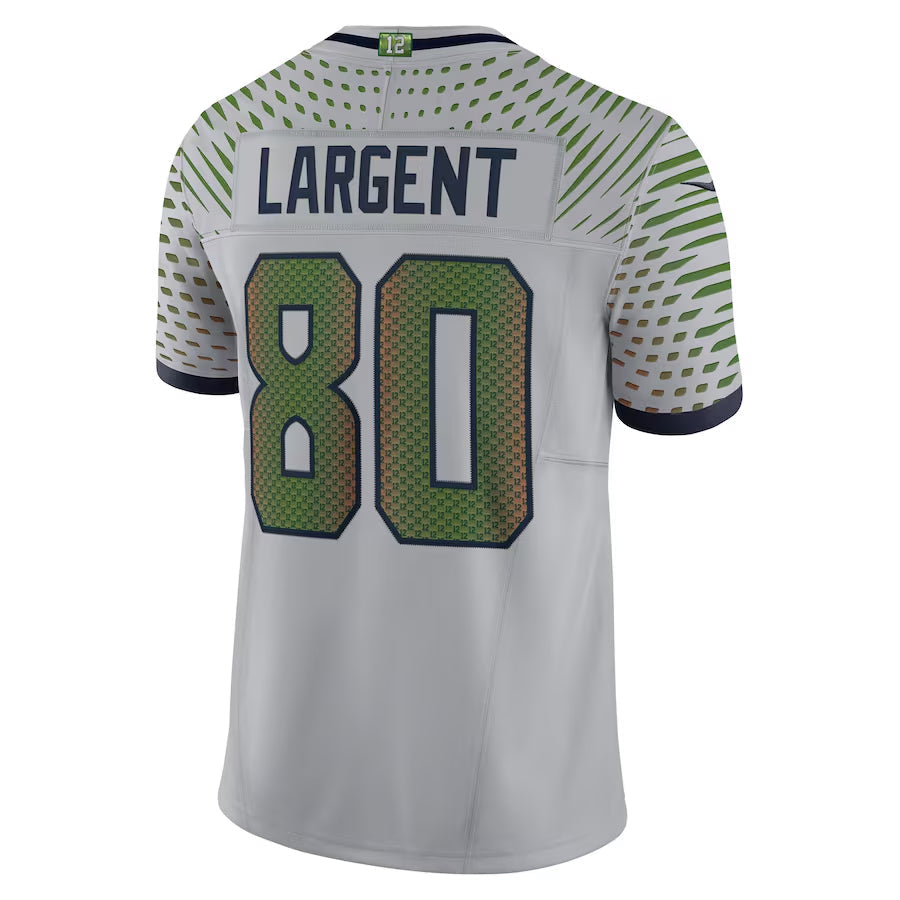 CAdoa S.Seahawks #80 Steve Largent Player Wolf Gray Rivalries Collection Limited Stitched Jerseys