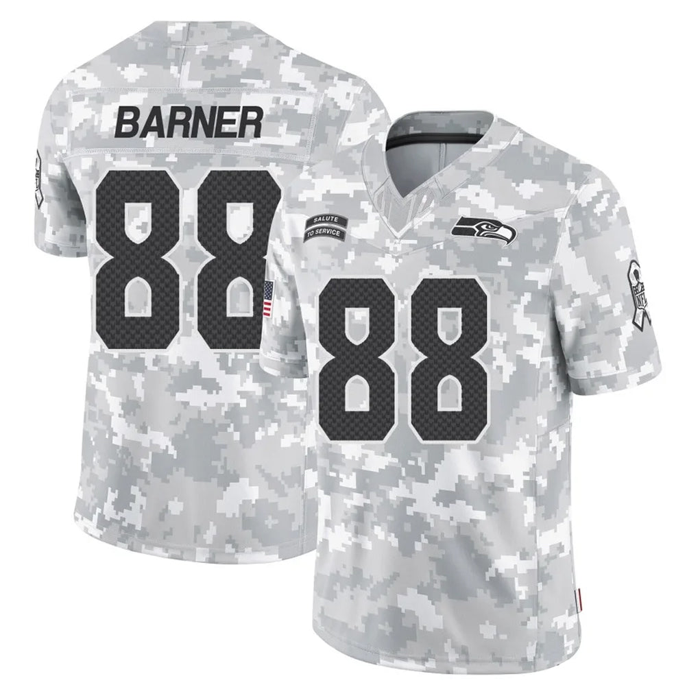 CAdoa S.Seahawks #88 AJ Barner Player Arctic Camo Limited Salute To Service Home Game Stitched Jerseys