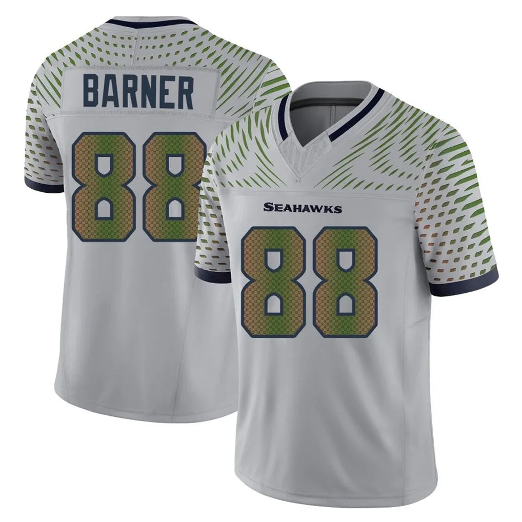 CAdoa S.Seahawks #88 AJ Barner Player Grey Limited 2025 Rivalries Collection Home Game Stitched Jerseys