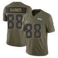 CAdoa S.Seahawks #88 AJ Barner Player Olive 2025 Salute To Service Limited Home Game Stitched Jerseys