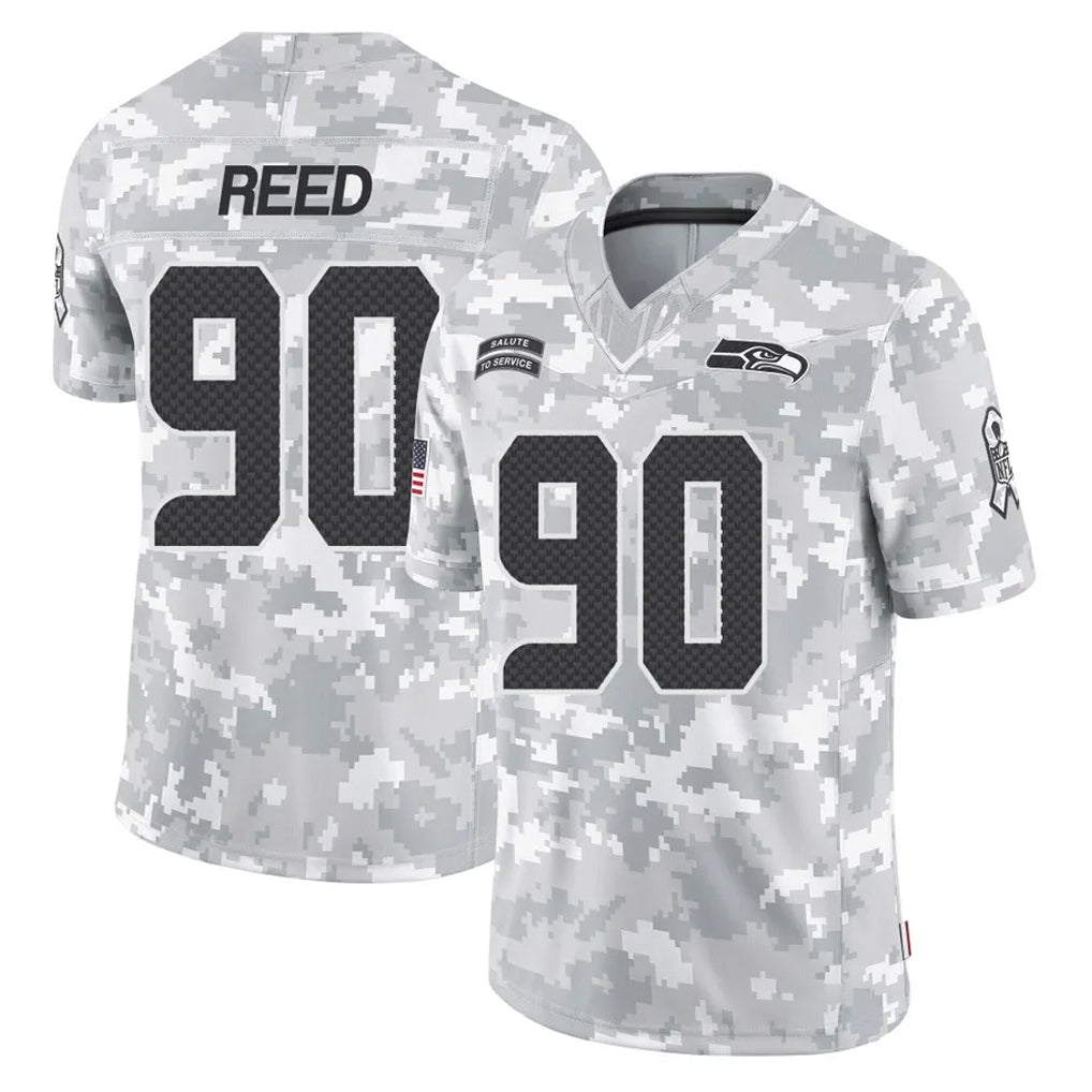 CAdoa S.Seahawks #90 Jarran Reed Player Arctic Camo Limited Salute To Service Home Game Stitched Jerseys