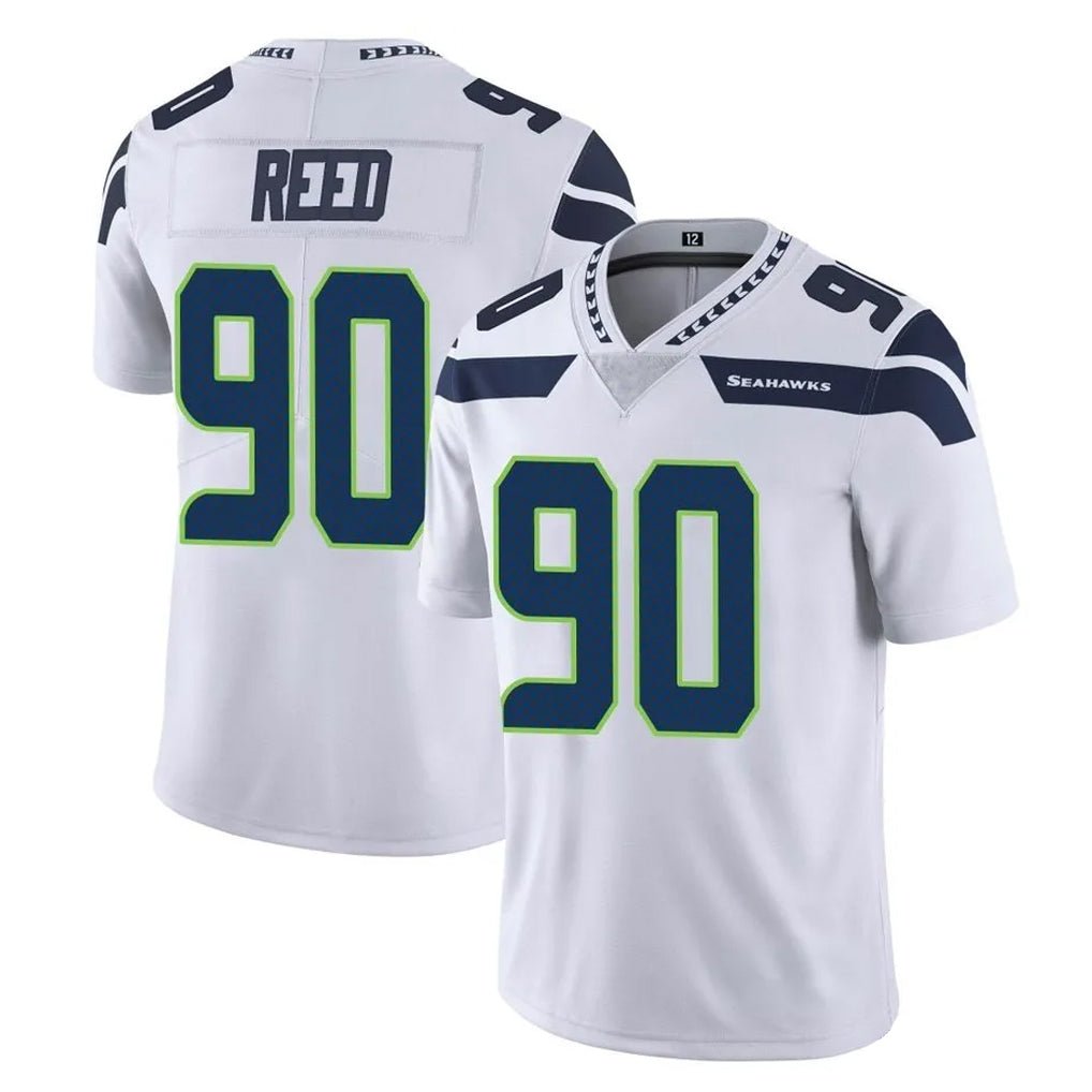 CAdoa S.Seahawks #90 Jarran Reed Player White Limited Vapor Untouchable Home Game Stitched Jerseys