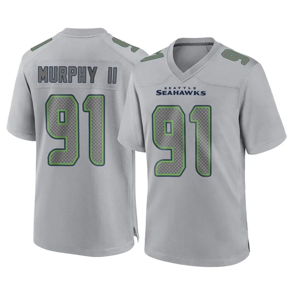 CAdoa S.Seahawks #91 Byron Murphy II Player Gray Atmosphere Fashion Home Game Stitched Jerseys
