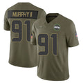 CAdoa S.Seahawks #91 Byron Murphy II Player Olive 2025 Salute To Service Limited Home Game Stitched Jerseys