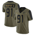CAdoa S.Seahawks #91 Byron Murphy II Player Olive Salute To Service Limited Game Stitched Jerseys