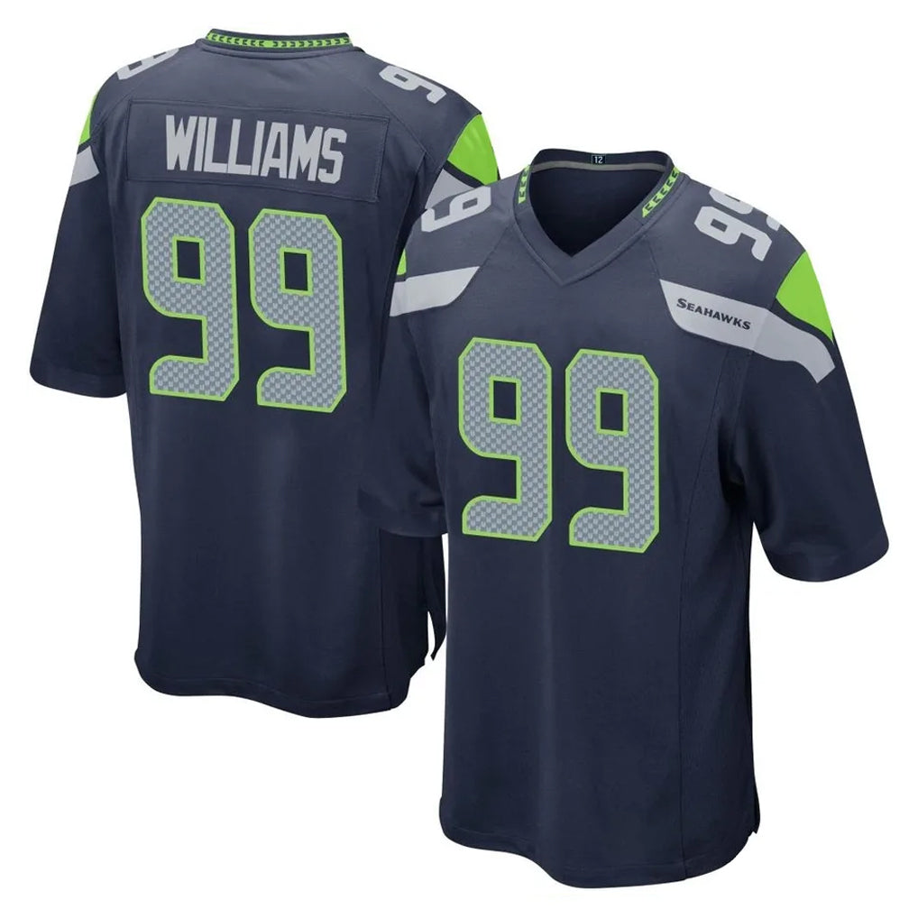 CAdoa S.Seahawks #99 Leonard Williams Player Navy Home Game Stitched Jerseys