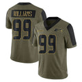 CAdoa S.Seahawks #99 Leonard Williams Player Olive Salute To Service Limited Game Stitched Jerseys