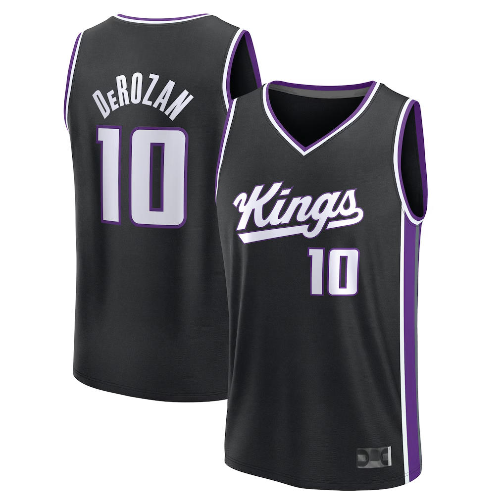 CAdoa S.kings #10 DeMar DeRozan Fanatics Black Fast Break Replica Player Jerseys - Icon Edition