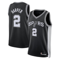 CAdoa SA.Spurs #2Dylan Harper Black 2025 NBA Draft First Round Pick Swingman Jerseys - Icon Edition