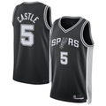 CAdoa SA.Spurs #5 Stephon Castle Black Swingman Jerseys - Icon Edition