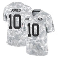 CAdoa SF.49ers #10 Mac Jones Player Arctic Camo Limited Salute To Service Home Game Stitched Jerseys