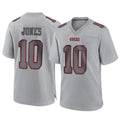 CAdoa SF.49ers #10 Mac Jones Player Gray Atmosphere Fashion Home Game Stitched Jerseys