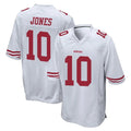 CAdoa SF.49ers #10 Mac Jones Player White Home Game Stitched Jerseys