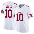CAdoa SF.49ers #10 Mac Jones Player White Limited Vapor F.U.S.E. Home Game Stitched Jerseys