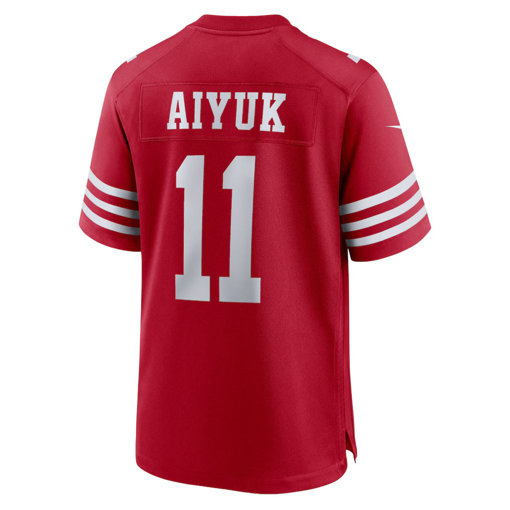 CAdoa SF.49ers #11 Brandon Aiyuk Scarlet Game Player Stitched Jerseys