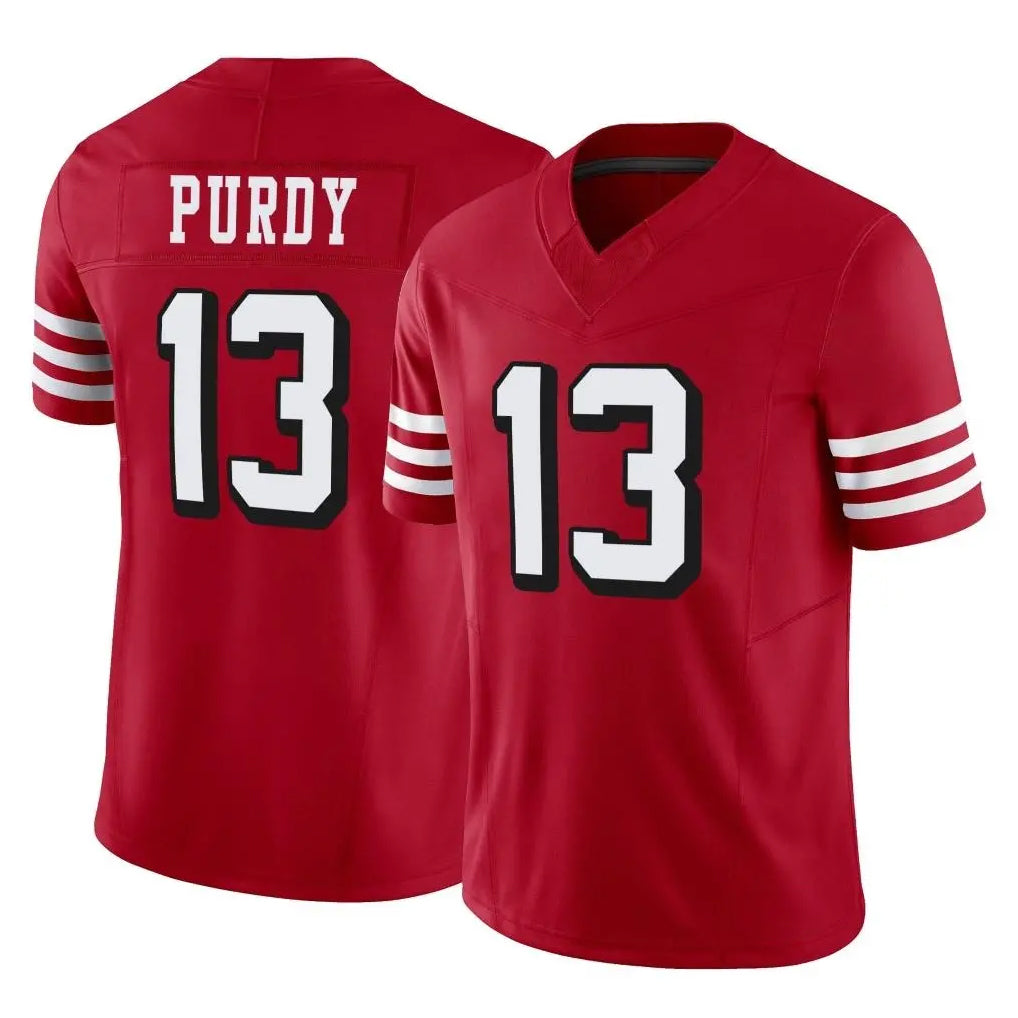 CAdoa SF.49ers #13 Brock Purdy Player Red Limited Alternate Vapor F.U.S.E. Home Game Stitched Jerseys