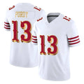 CAdoa SF.49ers #13 Brock Purdy Player White 2025 Rivalries Collection Game Limited Stitched Jerseys