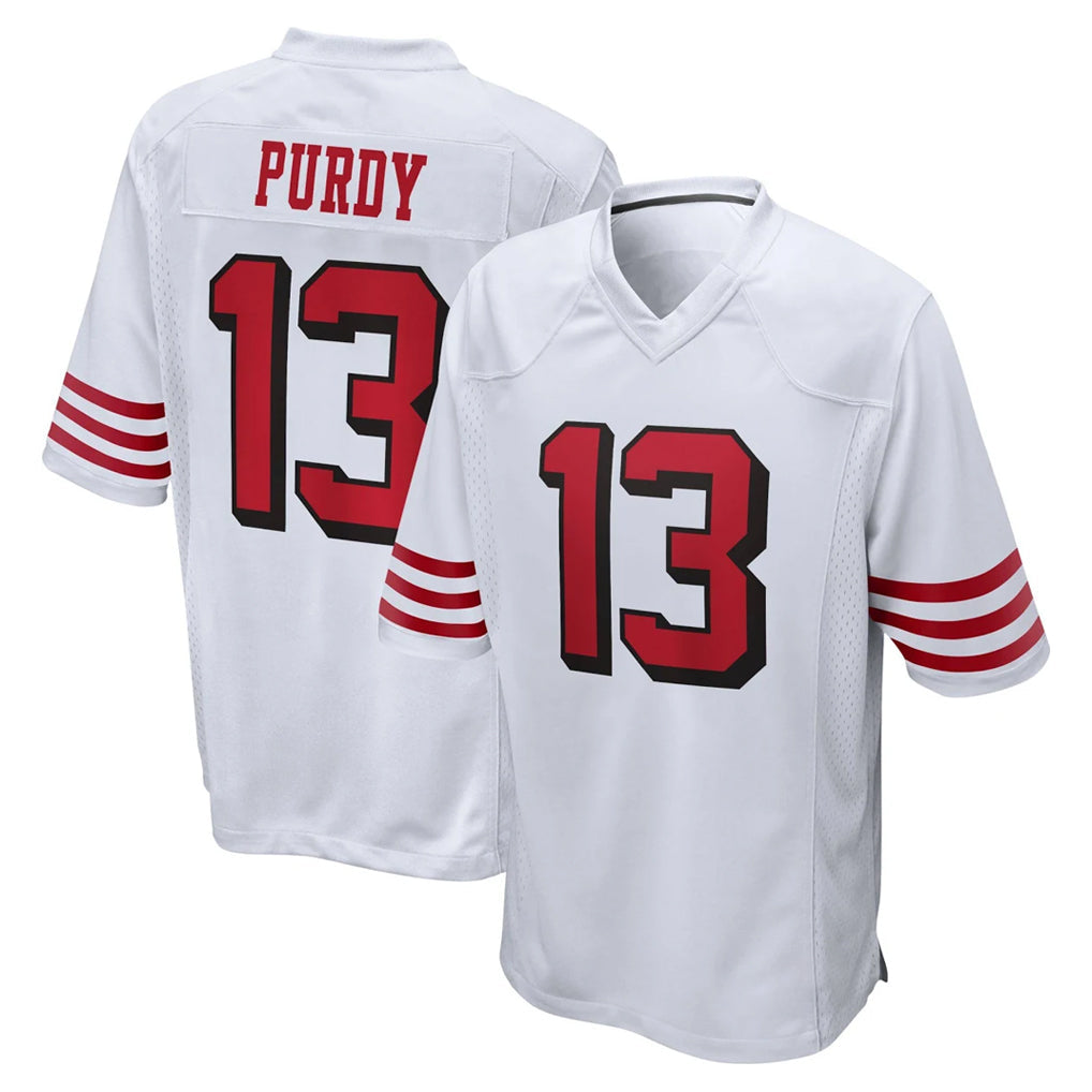 CAdoa SF.49ers #13 Brock Purdy Player White Limited Alternate Home Game Stitched Jerseys