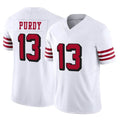 CAdoa SF.49ers #13 Brock Purdy Player White Limited Alternate Vapor F.U.S.E. Home Game Stitched Jerseys