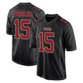 CAdoa SF.49ers #15 De'Zhaun Stribling Player Black Fashion Home Game Stitched Jerseys