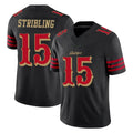 CAdoa SF.49ers #15 De'Zhaun Stribling Player Black Limited Rivalries Collection Home Game Stitched Jerseys