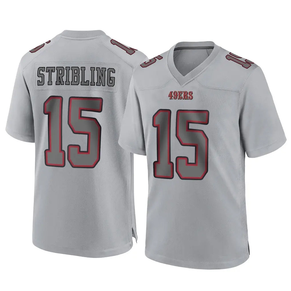CAdoa SF.49ers #15 De'Zhaun Stribling Player Gray Atmosphere Fashion Home Game Stitched Jerseys