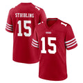 CAdoa SF.49ers #15 De'Zhaun Stribling Player Red Game Home Stitched Jerseys