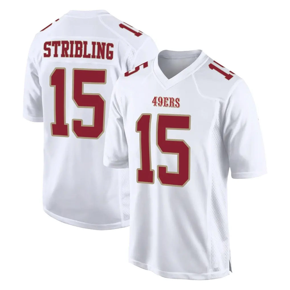 CAdoa SF.49ers #15 De'Zhaun Stribling Player White Fashion Home Game Stitched Jerseys
