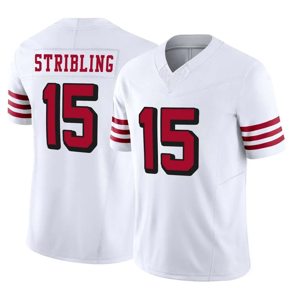 CAdoa SF.49ers #15 De'Zhaun Stribling Player White Limited Alternate Vapor F.U.S.E. Home Game Stitched Jerseys