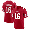 CAdoa SF.49ers #16 Joe Montana Player Scarlet Home Game Stitched Jerseys
