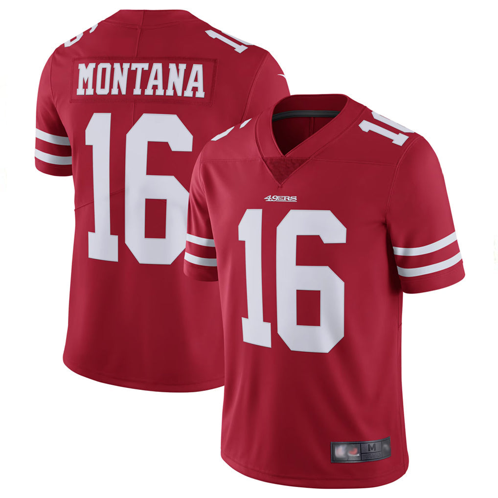 CAdoa SF.49ers #16 Joe Montana Player Vapor Untouchable Limited Throwback Stitched Jerseys