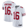 CAdoa SF.49ers #16 Joe Montana Player Vapor Untouchable Limited Throwback White Stitched Jerseys
