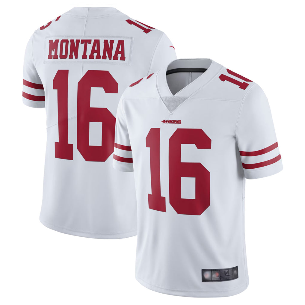 CAdoa SF.49ers #16 Joe Montana Player Vapor Untouchable Limited Throwback White Stitched Jerseys