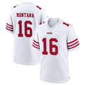 CAdoa SF.49ers #16 Joe Montana Player White Home Game Stitched Jerseys