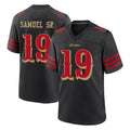 CAdoa SF.49ers #19 Deebo Samuel Sr. Player Black Rivalries Collection Home Game Stitched Jerseys